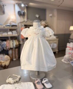 ABITO BATTESIMO SMOCK E ROSE